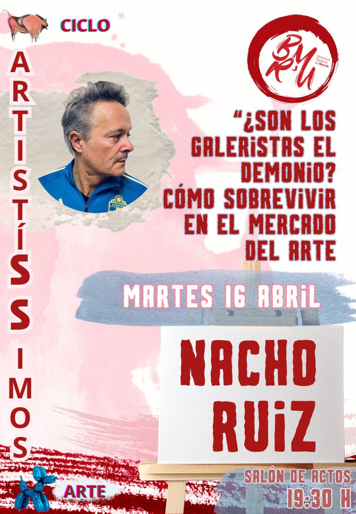 Este martes no tenemos programado ningún exorcismo pero tendremos a un galerista de arte como invitado en #ArtistíSSimos. 😈Nacho Ruíz de la galería @_t20 nos desvelará cuánto de diabólico hay en el mercado del arte. 🗓️Martes, 16/04 ⌚️19:30 h. ➡️bibliotecaregional.carm.es/agenda/ciclo-a…