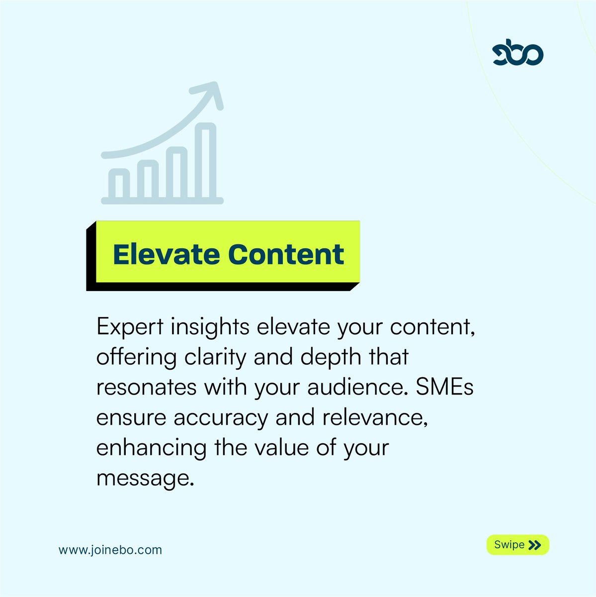joinebo_'s tweet image. Take your content to the next level. Leverage the secret weapon of Subject Matter Experts and stay ahead of the curve! 

Swipe through to learn how these industry gurus can boost your credibility, elevate your message, and ignite passion in your audience. 

#EBO #expertinterview
