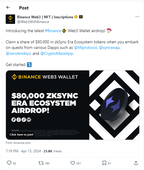 ETH_Daily's tweet photo. $ZKS soon, you know?

@zksync is the Endgame🪂

Top Dapps @HoldstationW @mavprotocol @syncswap https://t.co/lqGMrDiAOJ