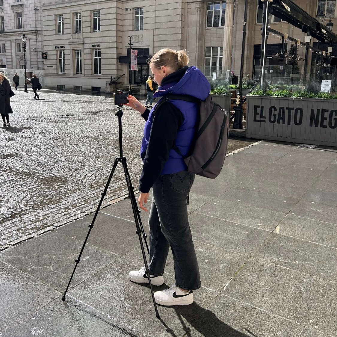 Some of our team taking to the streets of Liverpool to take some footage for their Hillsborough TV package. #Liverpool #Merseyfocus #newsdays