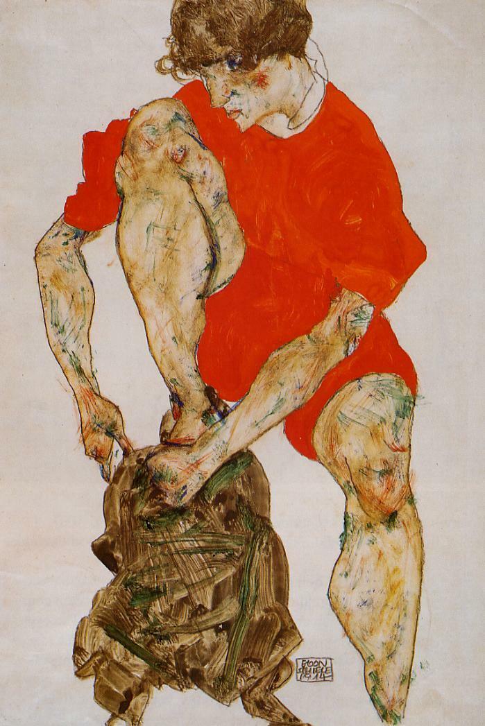 Female Model in Bright Red Jacket and Pants, 1914 botfrens.com/collections/88…