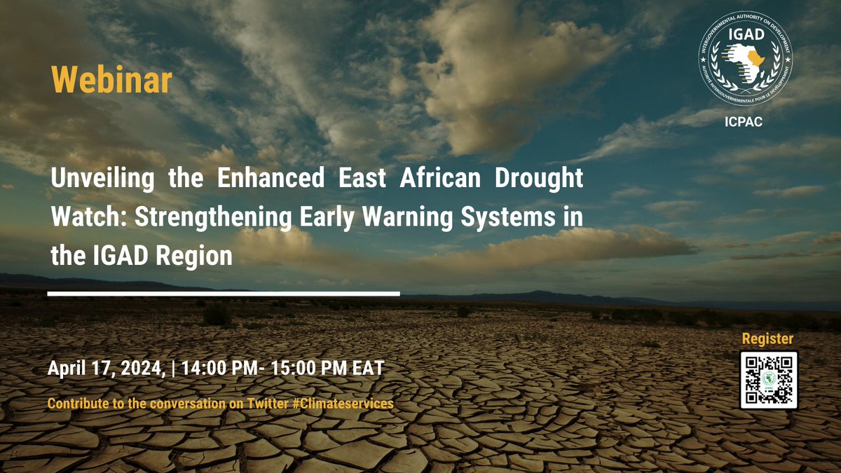 🌍 Join us this Wednesday for our webinar as we launch the improved version of the East African Drought Watch. 📆 17th April 2024 ⏲️ 2pm EAT Register now ▶️rb.gy/ujwu0l Be part of the conversation! #EastAfrica #DroughtWatch