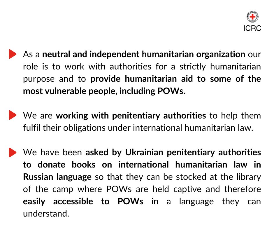 ICRC_ua's tweet photo. ⚠️ Following false information spread online about our work with penitentiary authorities in #Ukraine, we would like to clarify the following 👇 https://t.co/vBG3qB53zL