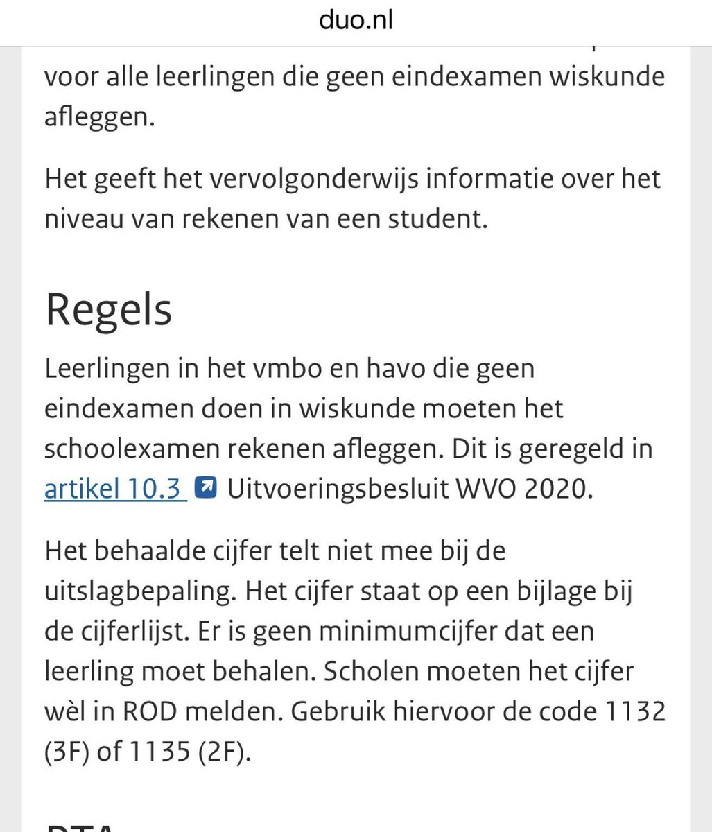 @OudersOnderwijs @jobmbo Op de havo hoef je aan dezelfde rekentoets alleen maar deel te nemen ongeacht het cijfer dat je haalt👇? Terwijl jongeren daar les krijgen van bevoegde leerkrachten (Lerarenopleiding, of ook Pabo?) ipv op het #mbo waar iedereen rekenen of Nederlands kan geven?