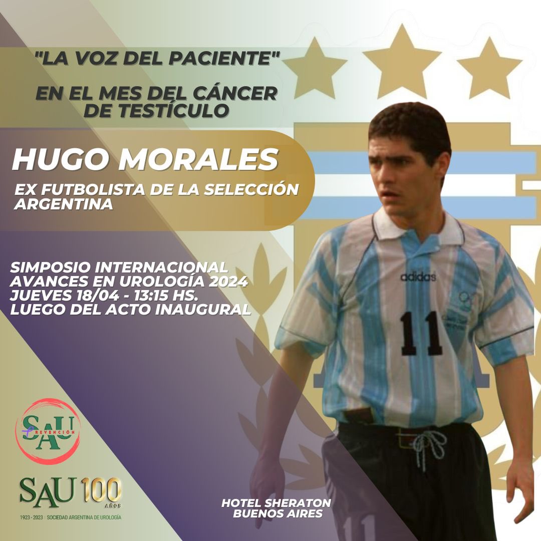 Descripcion del post El día jueves 18 luego del Acto Inaugural compartiremos el testimonio de Hugo Morales, ex jugador de la Selección Nacional, quien tuvo cáncer de testículo durante su juventud. #tocateloshuevos