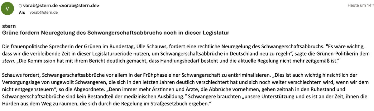 Interessant @stern – Scheint so, als ändere die Grünen-Fraktion nach ihrem Embargo von vergangener Woche grade ihre Kommunikationsstrategie. Wer traut sich als Nächstes aus der Deckung?