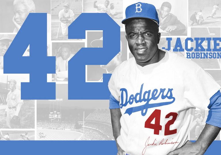 #OnThisDay in 1947, Jackie Robinson broke through the color barrier in Major League Baseball, becoming the first Black player in the 20th century. Born in Cairo, Georgia, Robinson lettered in four sports at UCLA – football, basketball, baseball and track. After time in the