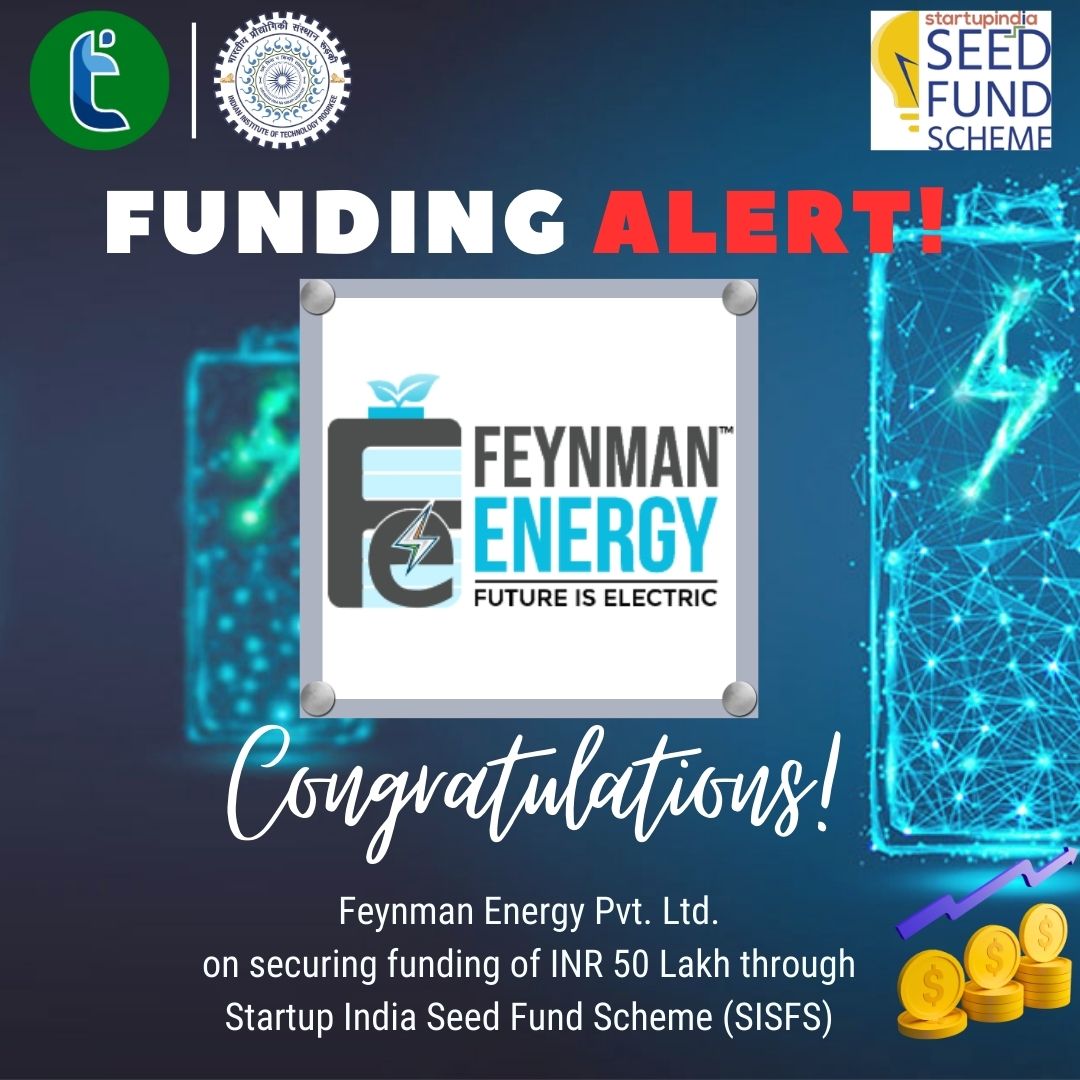 Feynman Energy 𝐏𝐯𝐭. 𝐋𝐭𝐝., a 𝐓𝐈𝐃𝐄𝐒 𝐈𝐈𝐓 𝐑𝐨𝐨𝐫𝐤𝐞𝐞 incubated startup, secured 𝐈𝐍𝐑 50 𝐋𝐚𝐤𝐡𝐬 under the 𝐒𝐈𝐒𝐅𝐒 𝐒𝐜𝐡𝐞𝐦𝐞.🌟 #Congratulations to the Feynman Energy team for their remarkable contribution and dedication to #innovation.🎉