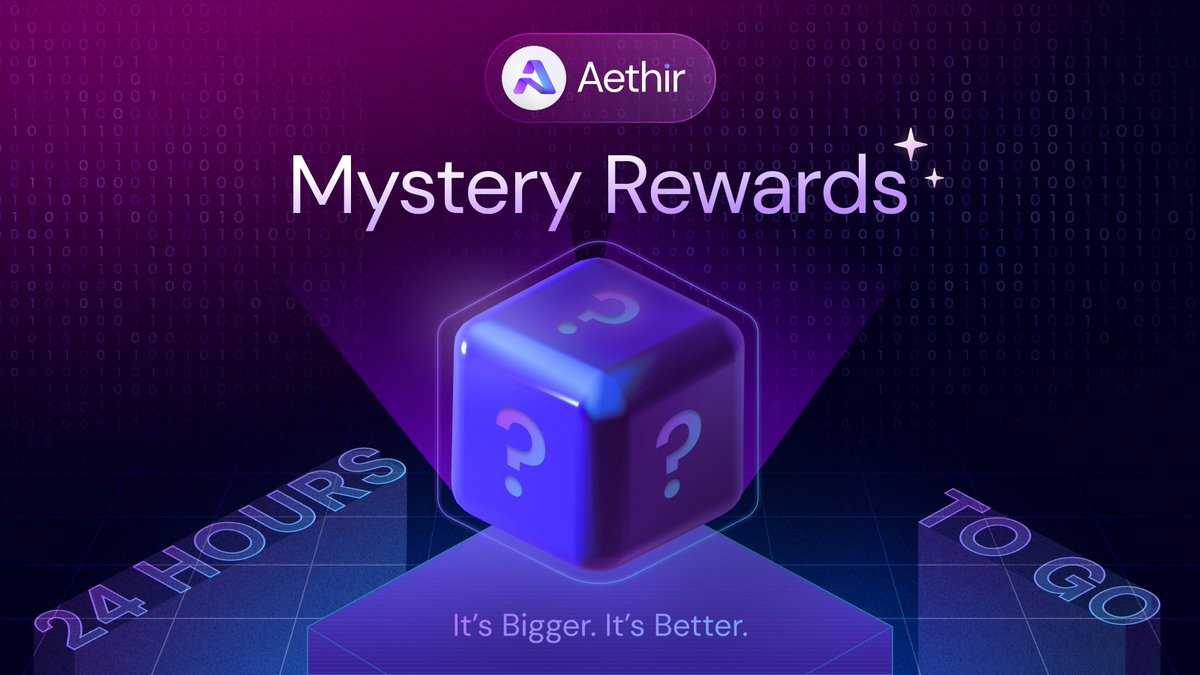 Aethirians, because of your amazing support in the previous mystery campaign, we are launching it again. This time, it's bigger 🚀 In just 24 hours, we will unveil our latest partnership. Guess the partner correctly and win a mystery reward 🎁 Rules: 1️⃣ Like & RT 2️⃣ Tag 3