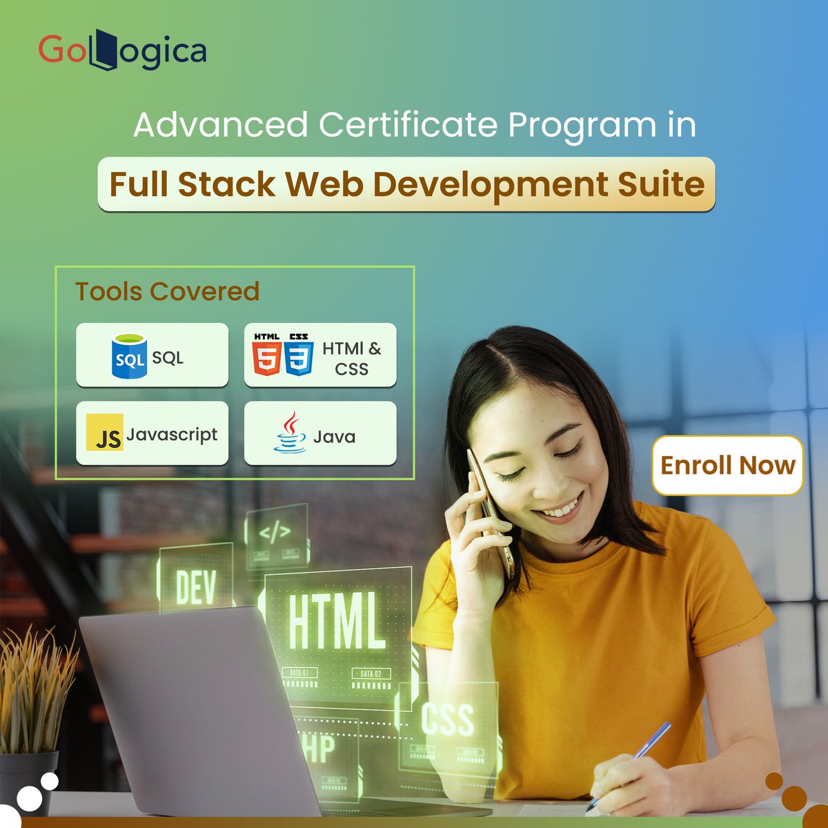 Level up your tech skills with GoLogica Advanced Certificate Program in Full-Stack Web Development!

For More Details: gologica.com

#WebDevelopment #TechSkills #GoLogica #fullstackdevelopment #webdevelopment #webdev #WebDevelopment #TechSkills #GoLogicaCertified