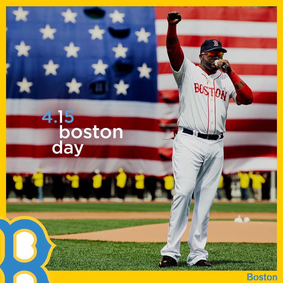 RedSox's tweet image. On #OneBostonDay we honor &amp;amp; celebrate the strength of this city. 

Always #BostonStrong 💛💙