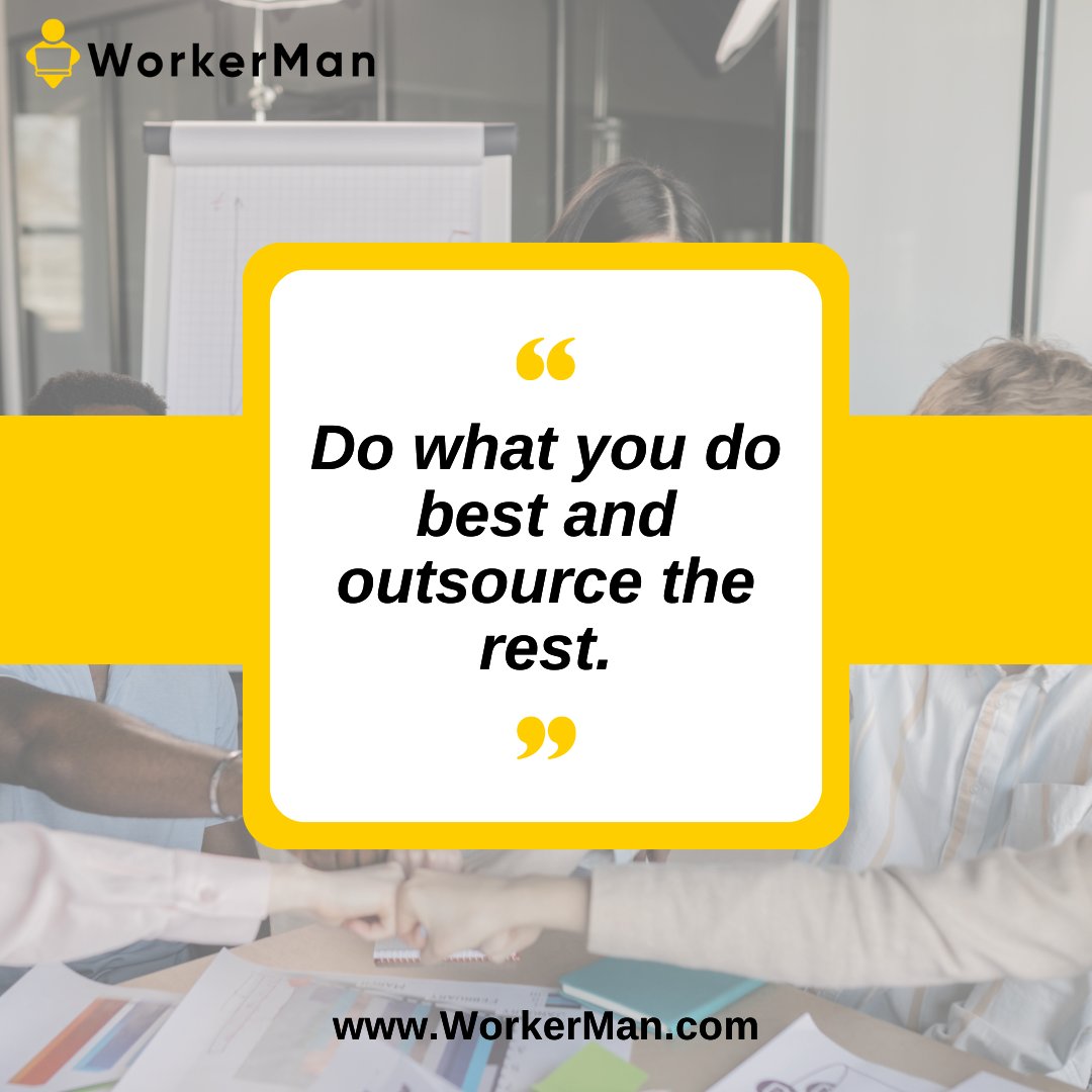 RealWorkerMan's tweet image. Embrace efficiency with Peter Drucker&apos;s wisdom: &apos;Do what you do best and outsource the rest.&apos; Let us handle the rest while you focus on what truly matters for your business success.
.
#WorkerMan #outsourcingservices #OutsourcingBenefits #IToutsource #TwitterX