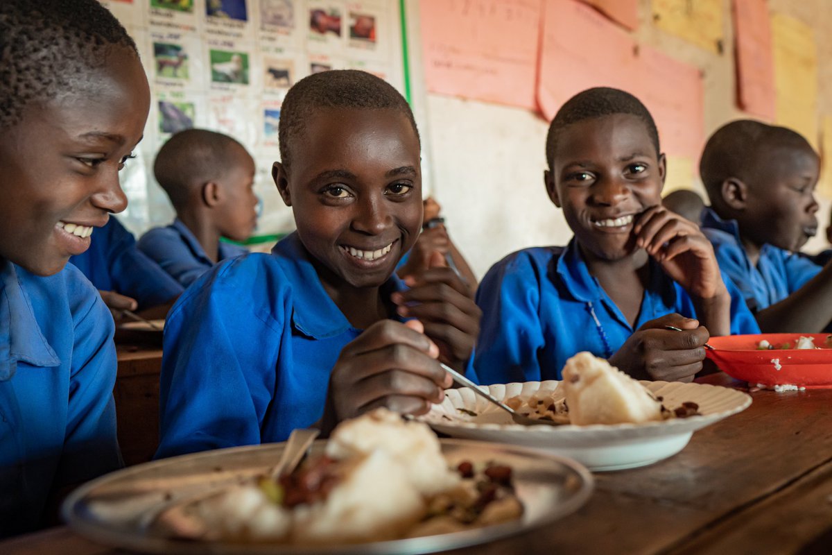 Education acts as a catalyst for #development. @WFP is proud to support #schoolfeeding in #Rwanda, providing daily nutritious school meals to help children focus on learning.