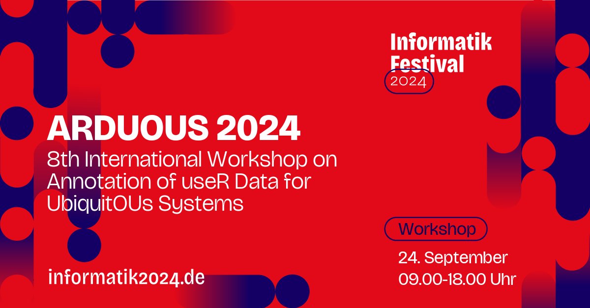 This year the ARDUOUS workshop is taking place in Wiesbaden, Germany at the Informatik Festival 2024. For more information on the submission guidelines, check out our new website: arduous.eu @emmatonkin @gregtourte @informatikradar