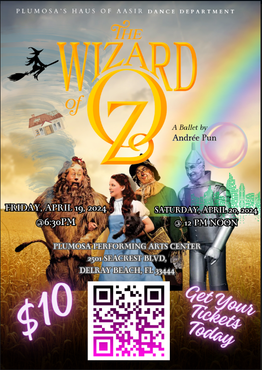 It's almost here! Wizard of OZ. Buy yoiur tickets now. @pbcsd @SDPBCChoiceCTE #Dance #Schools #ballet