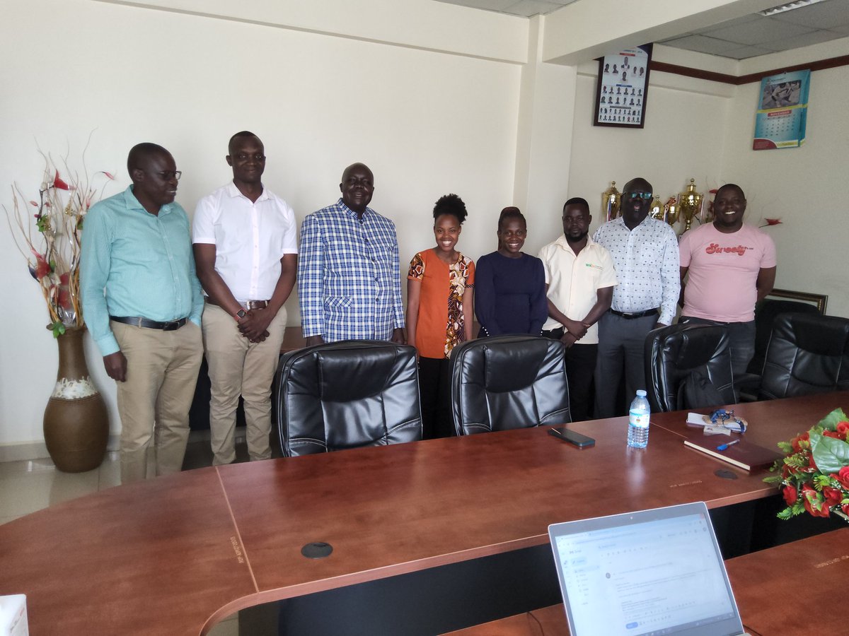 A team from the Ministry of ICT and National Guidance paid a courtesy call in the office of the Vice Chancellor. They visited the University in preparation for the planned launch of the ICT hub at Muni University. The hub was established through funding from the Ministry of ICT.