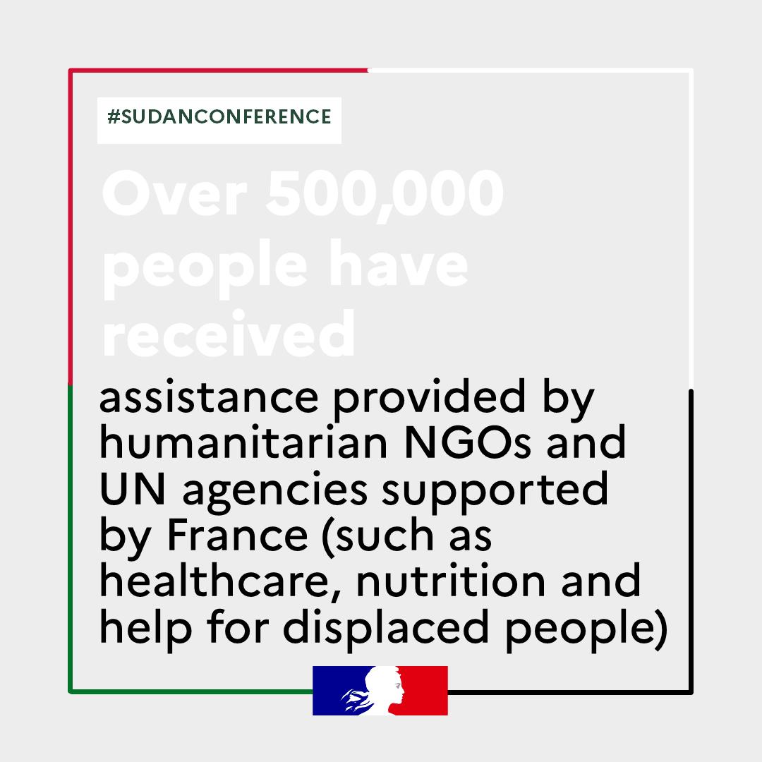 France is mobilised to respond to one of the most serious humanitarian crises in the world as well as to help the victims of this deadly conflict in Sudan and neighbouring countries.

#DontForgetSudan