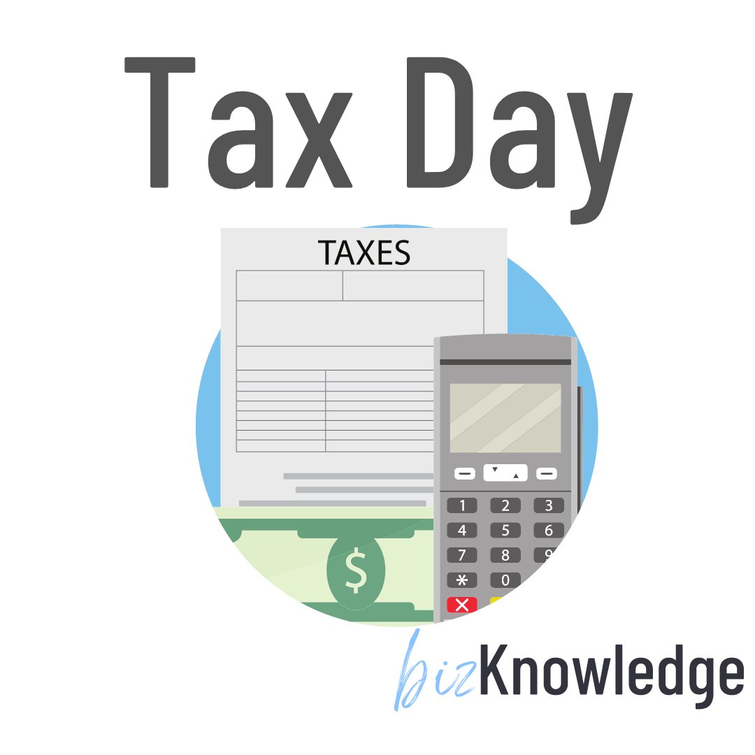 Don't forget today is Tax Day! bizknowledge.com #onlinesurveys #paidsurveys #taxday #workfromhome #bizknowledge