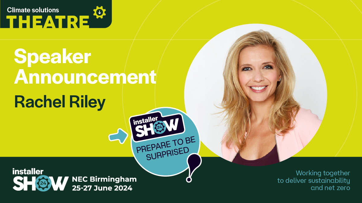 Please join us in welcoming @RachelRileyRR as a speaker in the Climate Solutions Theatre, where she will be talking about women in STEM 🎤🤩 check out the rest of our fantastic speaker line up via our website 👉 hubs.la/Q02sRbCc0