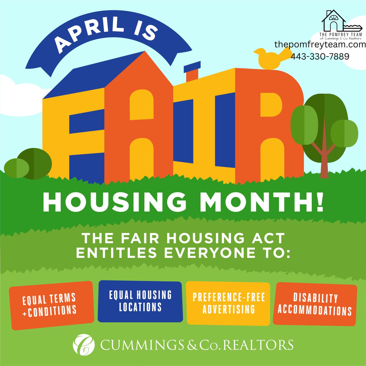 April is Fair Housing Month! #april #fairhousingmonth #fairhousing #thepomfreyteam