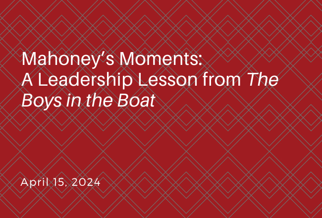 redbrickhill's tweet photo. I assigned to my graduate class the viewing of George Clooney’s movie, The Boys in the Boat, and writing about what they saw as salient leadership lesson(s). Here's a terrific piece by one of my students, Faye Wooden: https://t.co/JanjMY4xil #leadership #MahoneysMoments https://t.co/2BIlawAskh
