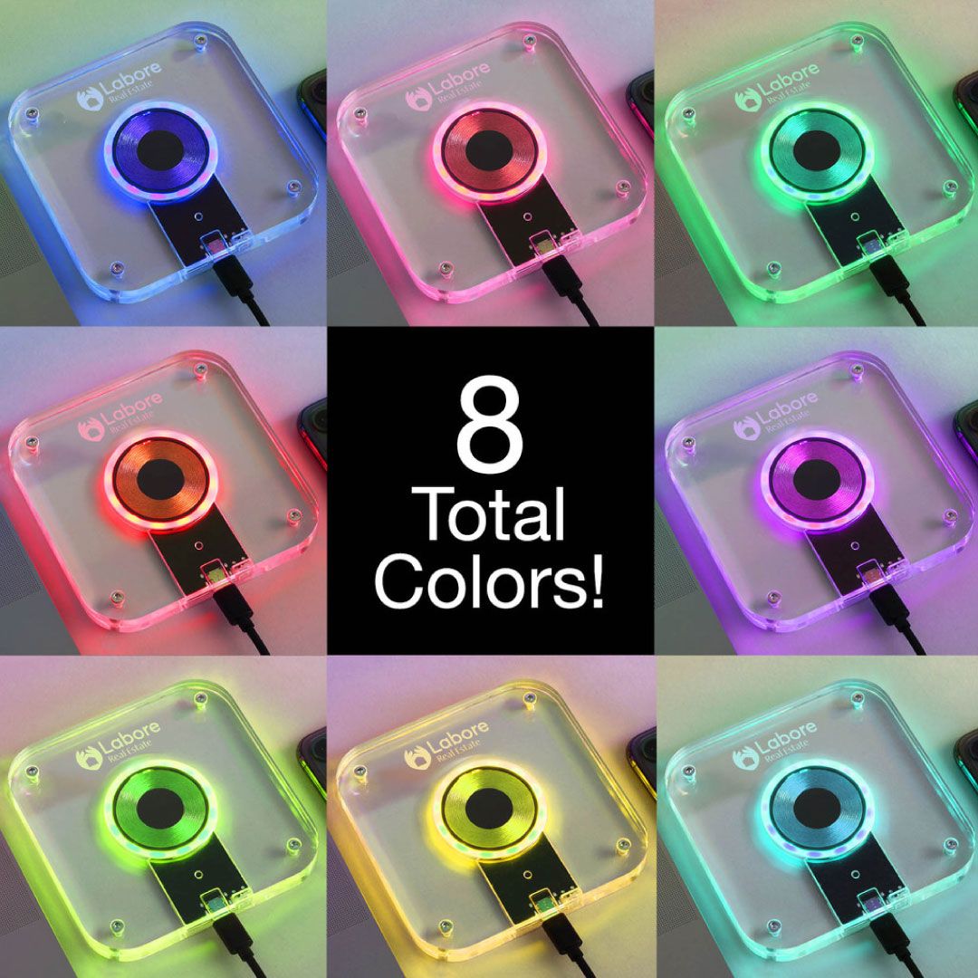 Fun and vibrant options to wireless charging! Available in 8 different colors.
#techgifts #wirelesscharging #coolpromo #marketyourbrand #yourlogohere #Sourcepoint #YourOneSource