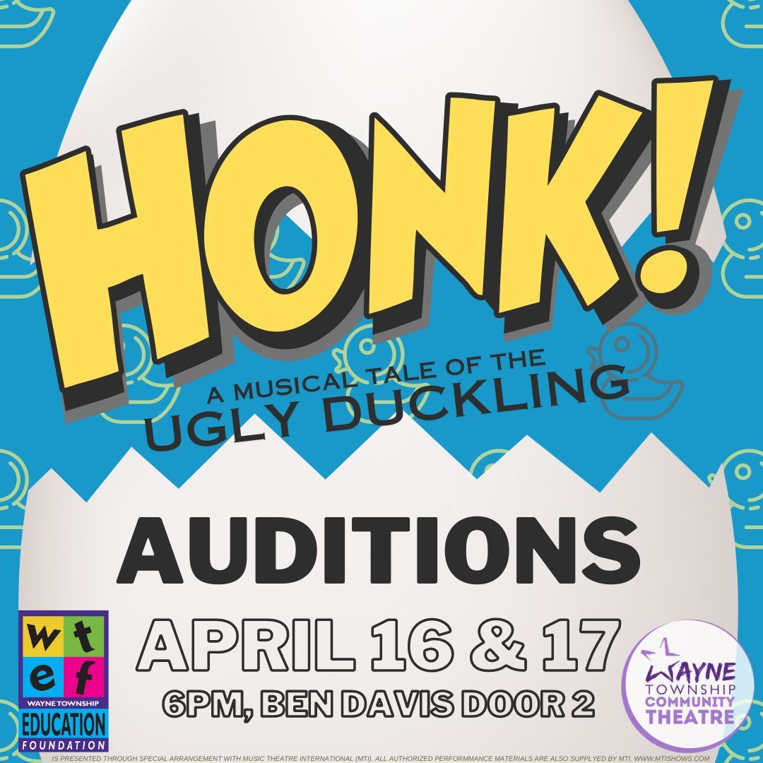 Attention all budding actors! Auditions for our summer musical are THIS WEEK - click here for more details on how you can try out for 'Honk!': tinyurl.com/44km8982 #wearewayne @WayneTwpSuper @WayneTwpSchools