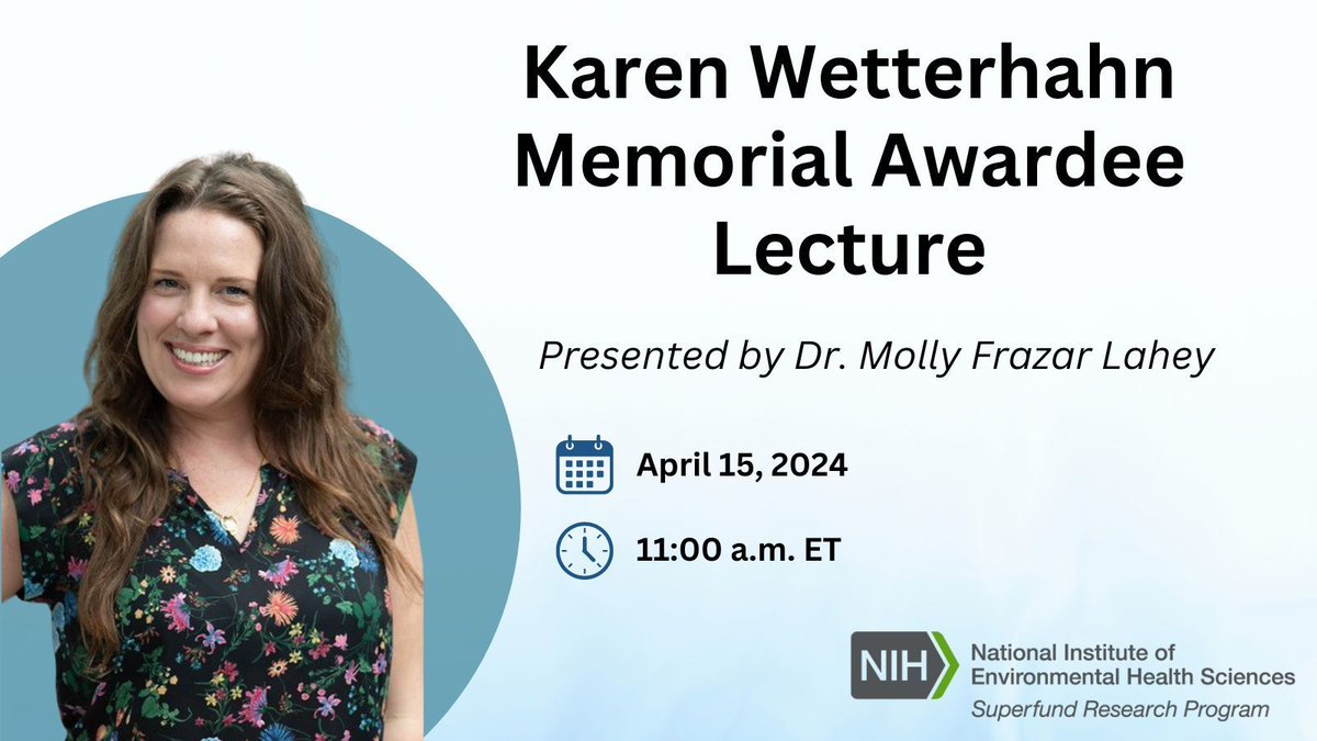 TODAY at 11am Dr. Molly Frazar Lahey will deliver the Karen Wetterhahn Memorial Awardee Lecture! She'll talk about developing methods to remove PFAS from water & share what she’s working on now: building 🚀for @NASA's Artemis program! @UK_SRC Zoom🔗: bit.ly/43HkEKS
