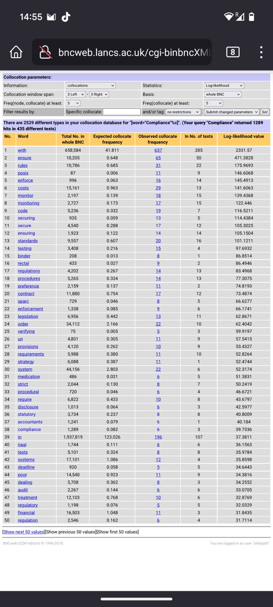 @kuringaro @ReadReadj Yes. Have a look at these results from the BNC (British National Corpus). These are collocates, words that occur with the target word at above chance rates. Legal and medical contexts. Nothing particularly negative here.