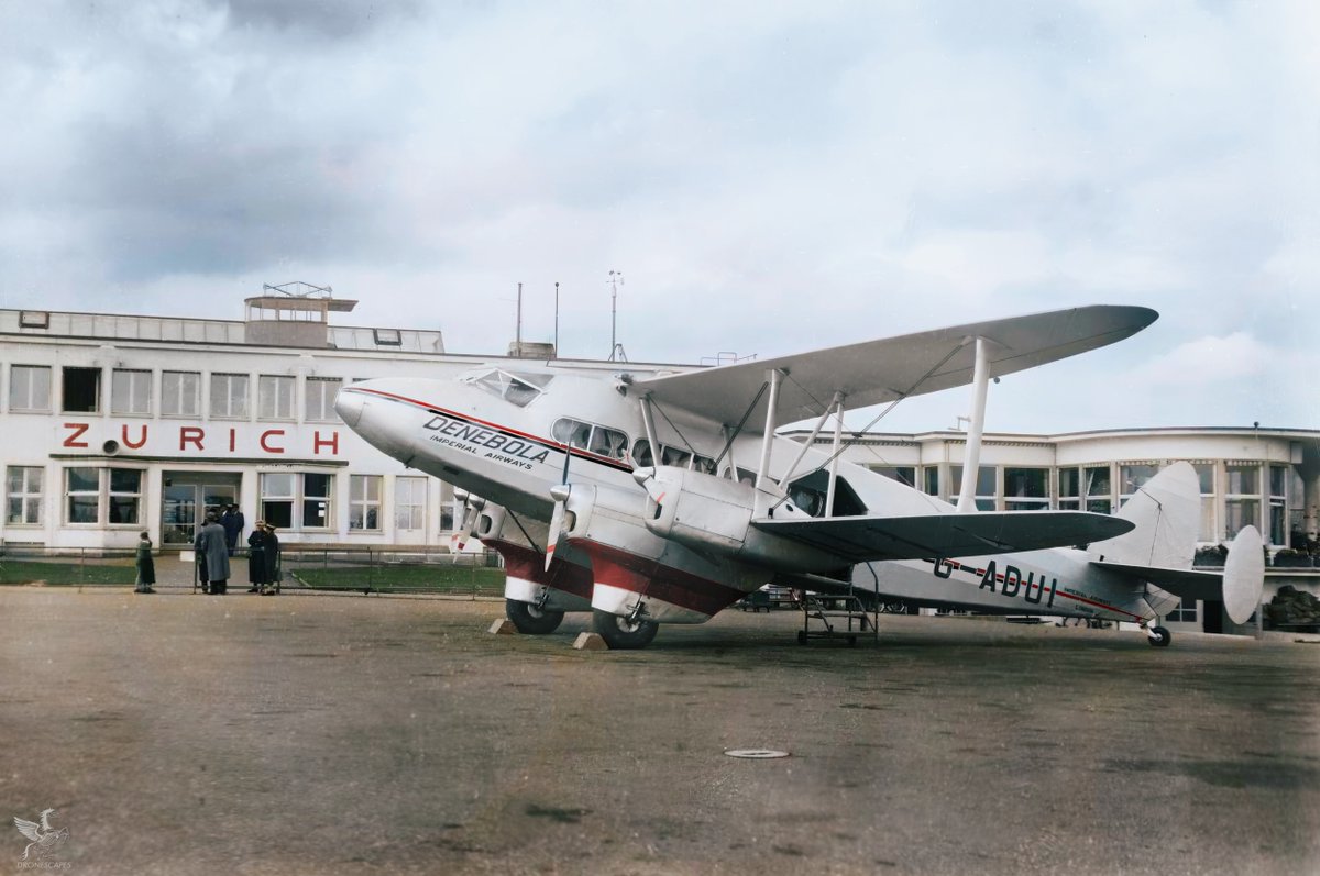 De Havilland DH.86B Express Imperial Airways Denebola in Zurich, Switzerland. 1939. #DeHavilland #aviation #aviationdaily #aviationlovers #aviationphotography #history