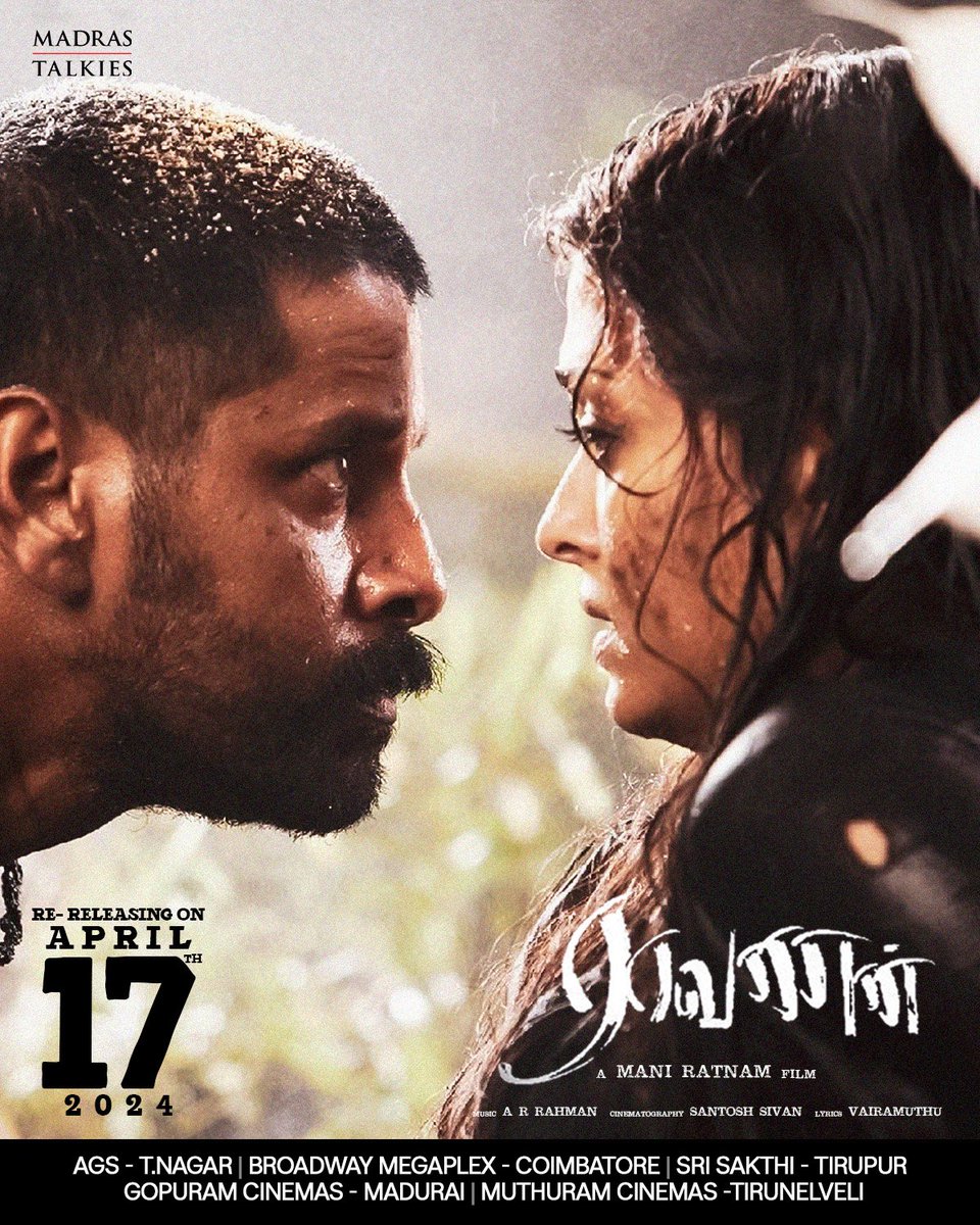 Witness @chiyaan 's #Raavanan in all his glory🔥 Exclusively in select theatres by @moviebuffindia on April 17th A #ManiRatnam film An @arrahman Musical 🎶