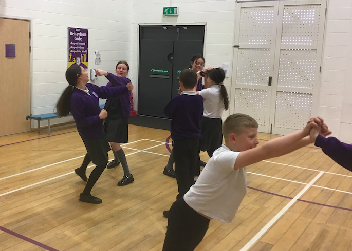 NCPS_Year6's tweet photo. Y6 participated in a Romeo and Juliet drama workshop this morning; everyone was engaged and enjoyed the session! Well done USA/Morocco class! @altrudrama https://t.co/OiD3CbSlbe