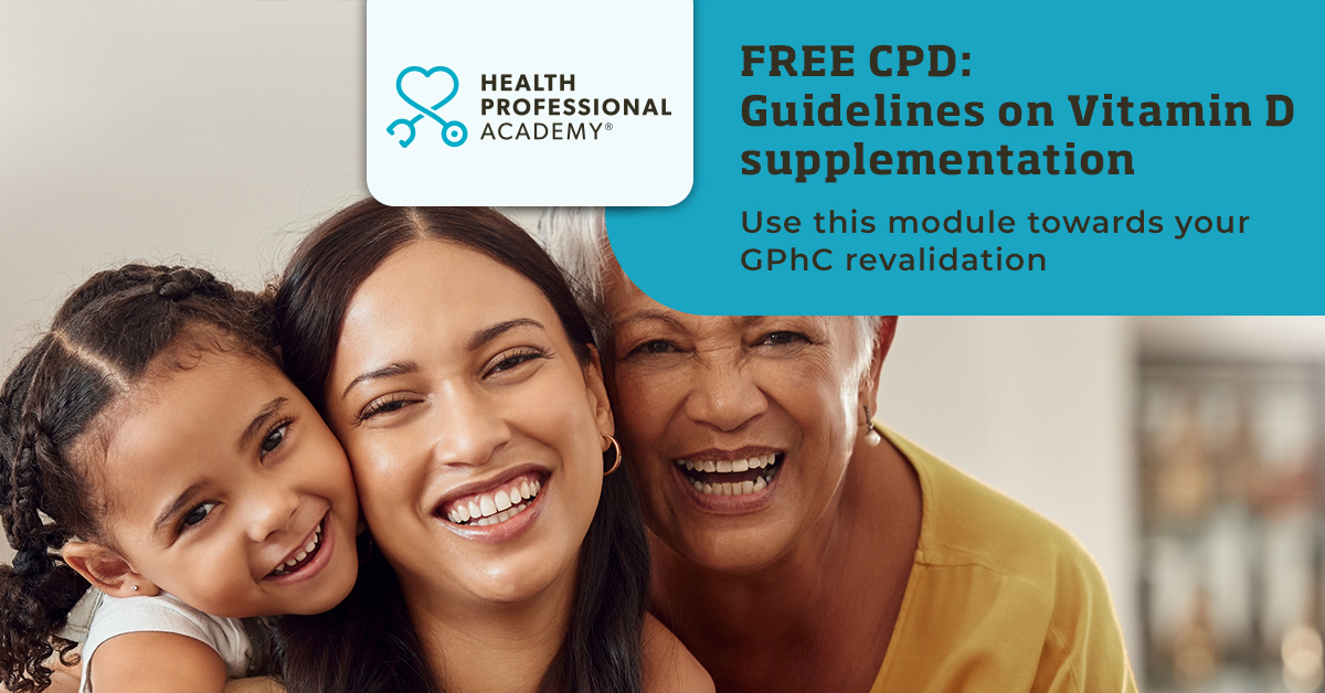 #VitaminD #Deficiency is common in the #UK and supplements should always be considered regardless of circumstances. Ensure you are up to date on your knowledge by taking this FREE CPD module which you can then use towards your revalidation. Read more- healthprofessionalacademy.co.uk/cpd/vitamin-d-…
