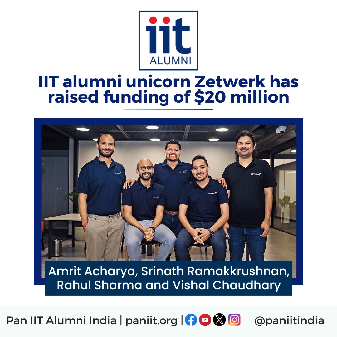 (B2B) manufacturing marketplace unicorn @zetwerk founded by IIT alumni Amrit Acharya, Srinath Ramakkrushnan, Rahul Sharma and Vishal Chaudhary - to make it the go-to platform for the global manufacturing industry, has raised funding of $20 million through Wheelhouse Ventures