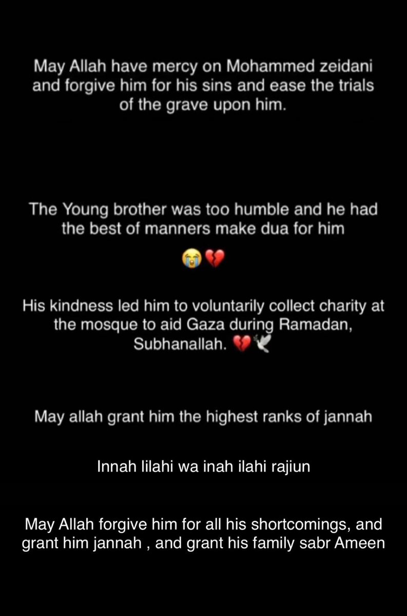 jasminasmn's tweet photo. ina lilahi wa ina ilayhi raji’un, keep him &amp; the other two young men who also passed away in your duas please https://t.co/L7p0V0jiNt