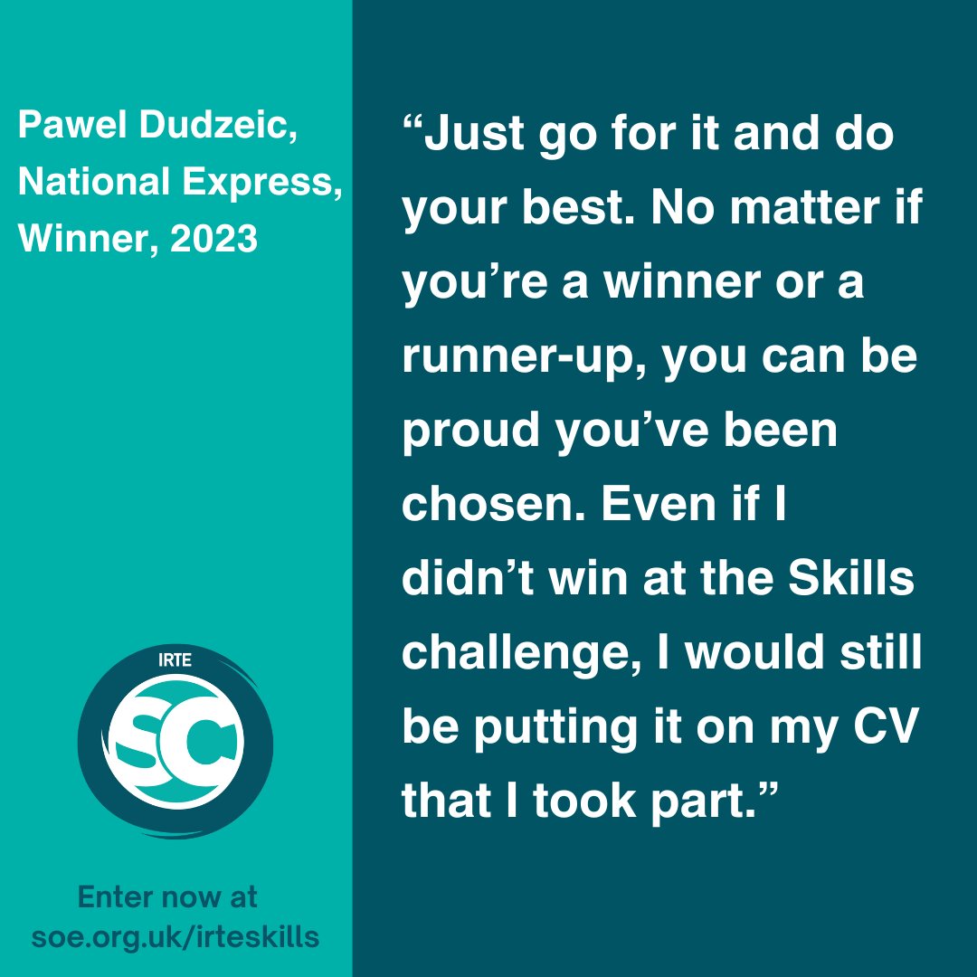 SOEngineers's tweet image. 🚨 Calling all PSV apprentices, master technicians and engineers! Only 4 weeks left to get your Skills Challenge entries in! Don&apos;t miss out on the chance to test your skills and make your mark. Enter today: irteskills.org.uk/?utm_source=tw…

#IRTESkills #PSVEngineers #BusTech