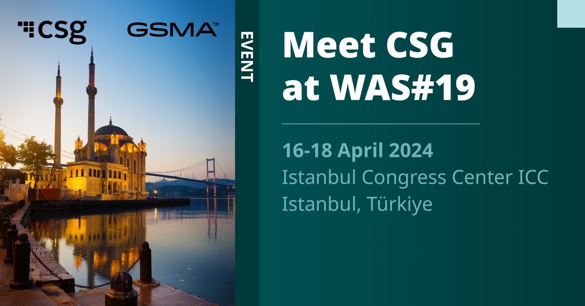 CSG has been helping telecom operators worldwide to protect and improve interconnect margins & improve the CX through comprehensive billing, rating & revenue management. Don't miss out! Request a meeting with our experts at GSMA WAS#19! 👉 spr.ly/6015wtaSz