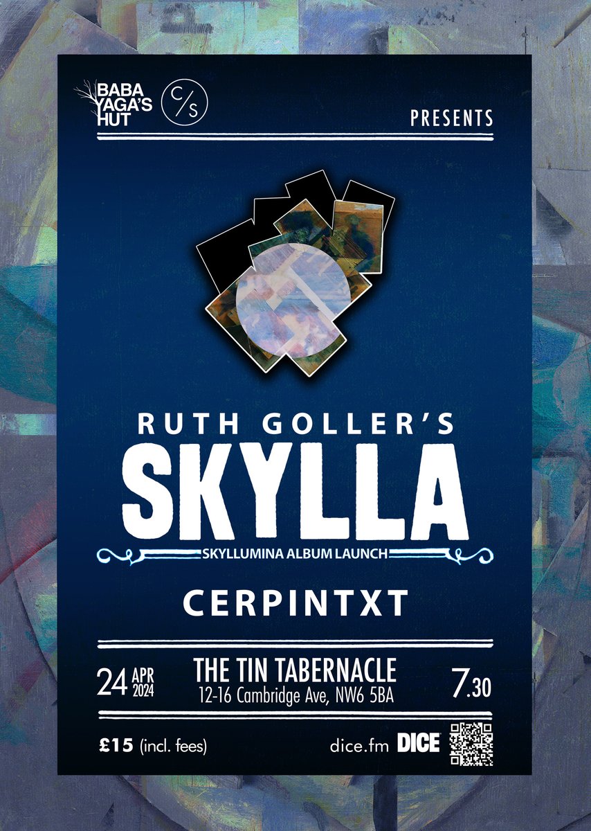 Next week we have a wonderful show at the Tin Tabernacle in Kilburn with @ruthgoller's Skylla launching her Skyllumina album. Support from Cerpintxt 30 tickets left: dice.fm/event/m9wvr-ru…