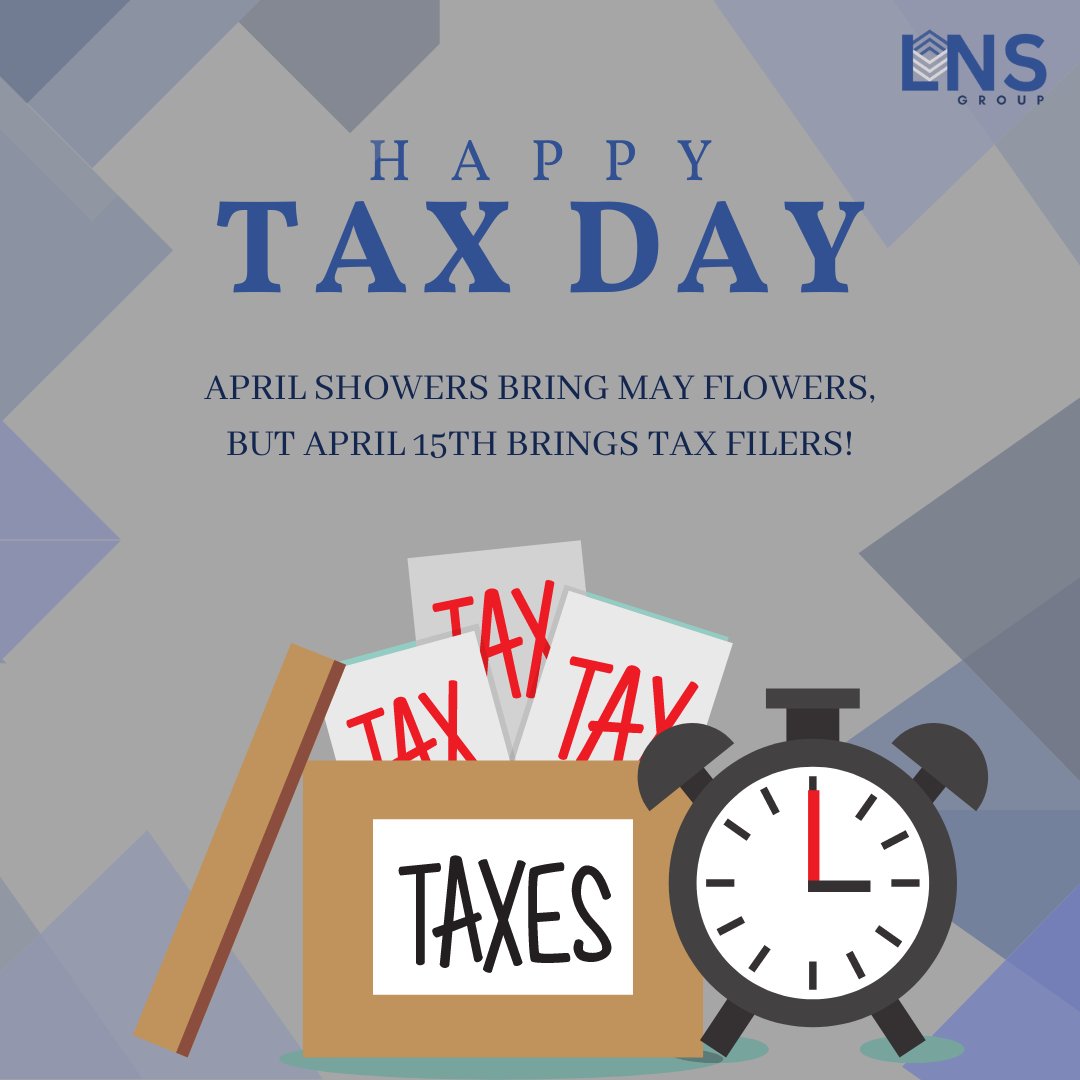 🌟 Here's to a smooth sailing Tax Day! 📚✏️ LNS Group wishes everyone a stress-free filing and a happy return. May your deductions be plenty and your paperwork light! 

#TaxDay #StressFreeFiling #LNSGroupLLC