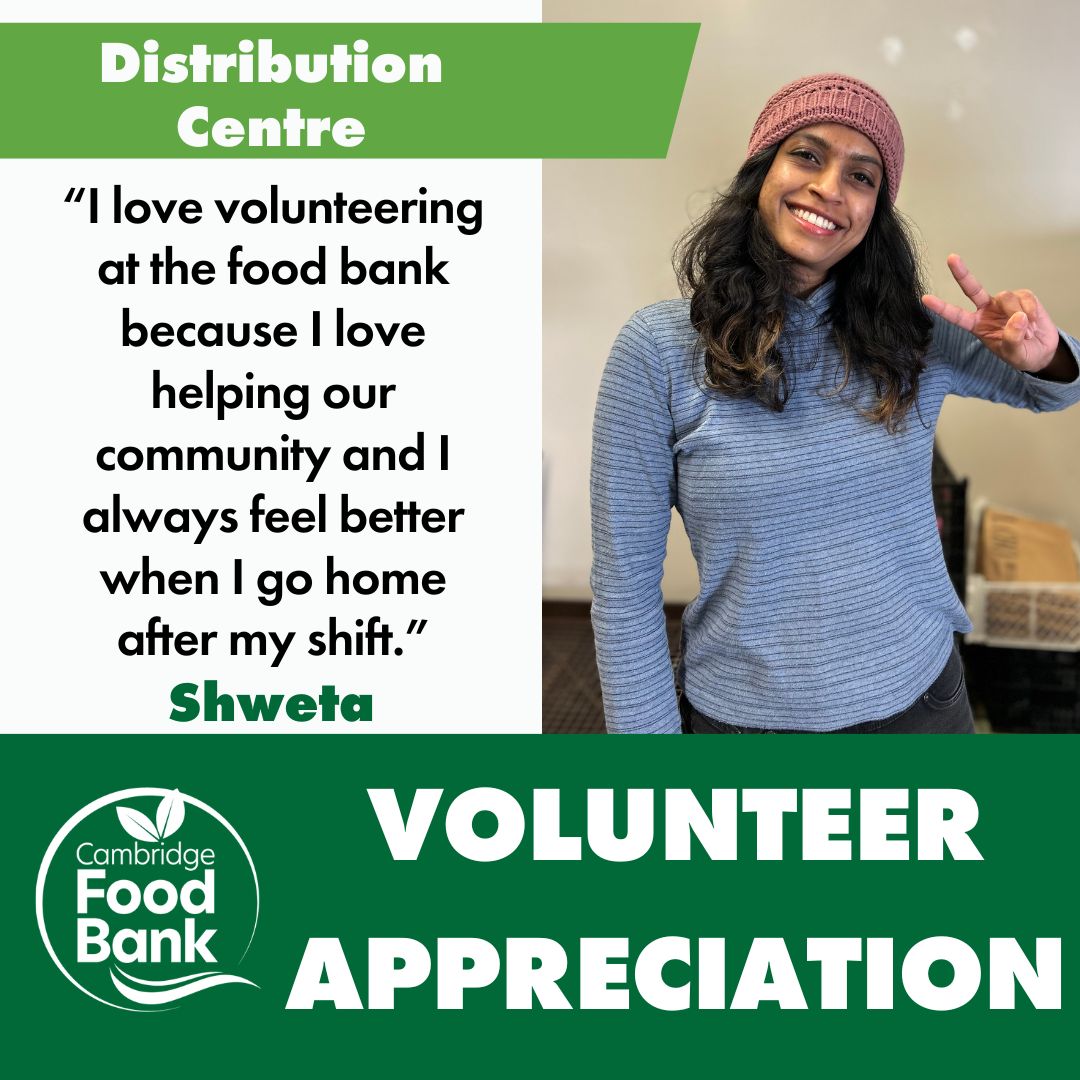 Shweta assists in managing shipping and receiving tasks with precision and care. From receiving donations to distributing food to our emergency hamper off-site locations and local partners, she helps ensure our community gets the support it needs #FeedingCommunity