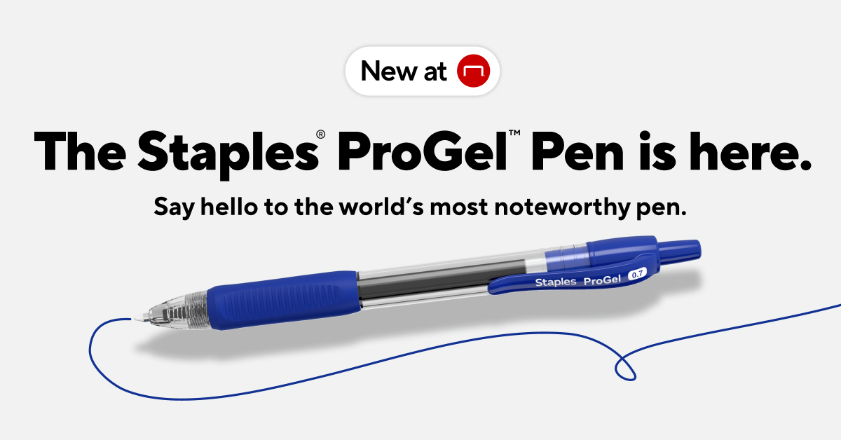 Elevate your writing with the new Staples ProGel Pen! ✍️ Say goodbye to smudges and hello to smooth, uninterrupted strokes. Designed for comfort and productivity. Try it now! bit.ly/3PSn8jT