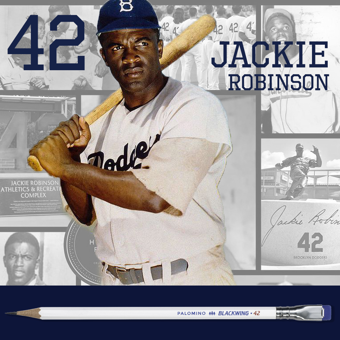 Today is #JackieRobinsonDay. With baseball season upon us, sports-minded writers can receive inspiration from one of the all-time champs with Blackwing’s Vol. 42 Pencils, inspired by the groundbreaking athlete.