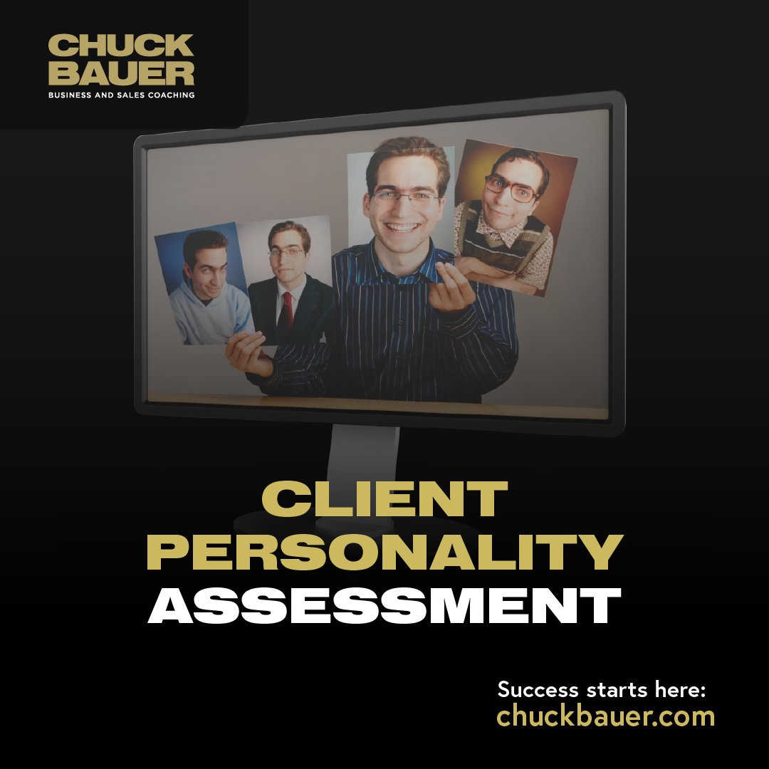 coachchuckbauer's tweet photo. Are you having trouble figuring out what personality type your client is? Take this quick assessment and you will instantly know what you are dealing with. Visit https://t.co/Igp6jPSxqf for the free assessment. https://t.co/JtRgviogAk