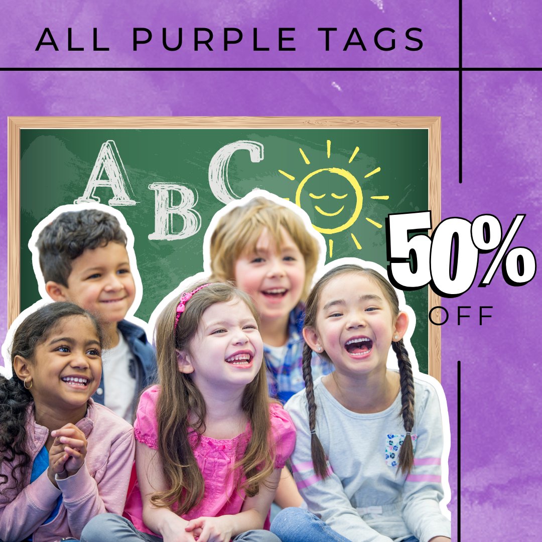 Rewards members receive 50% off purple-tagged items this week. #shopping #thriftstore #upcycle