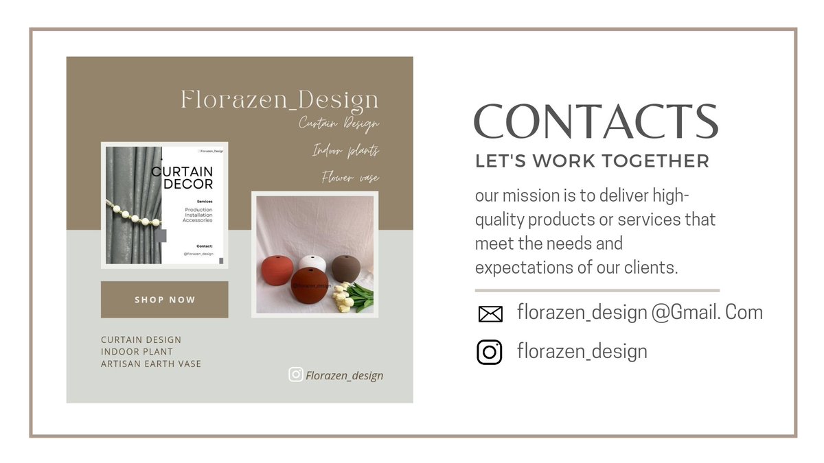 RaliyaAbdulaze1's tweet photo. Our mission is to deliver high-quality products or services that meet the needs and expectations of our clients. 
CONTACT LET'S WORK TOGETHER 

#architecturaldesign #florazendesign #greenliving #curtainsdesign #artisanearthvase https://t.co/GobejW0at1