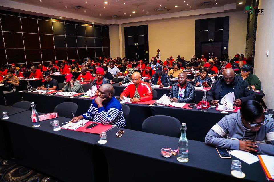 [IN PICTURES]: EFF CETF meeting is currently underway. Only the EFF government will build and support state-owned trading and retail platforms in every municipality. We must all #VoteEFF for Land and Jobs Now! Stop loadshedding!