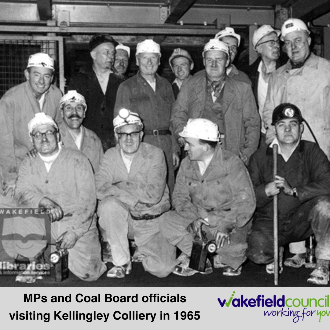 🎥⛑️Our 'Twixt, Aire & Calder' website has over 11,000 photographs of Wakefield district in times gone by. Here's a picture of local MPs and Coal Board officials visiting Kellingley Colliery. Check out this picture and more like it at: twixtaireandcalder.org.uk #history #wakefield