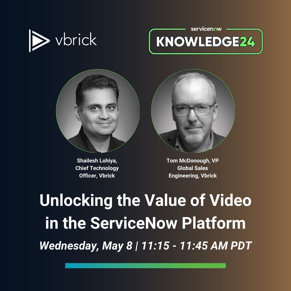 Ready to unlock the full potential of ServiceNow? Don't miss this #Vbrick session at #Know24! Discover how to streamline workflows, enhance productivity, and drive business success with ServiceNow and Vbrick. Add to your agenda buff.ly/4aJY1Yg