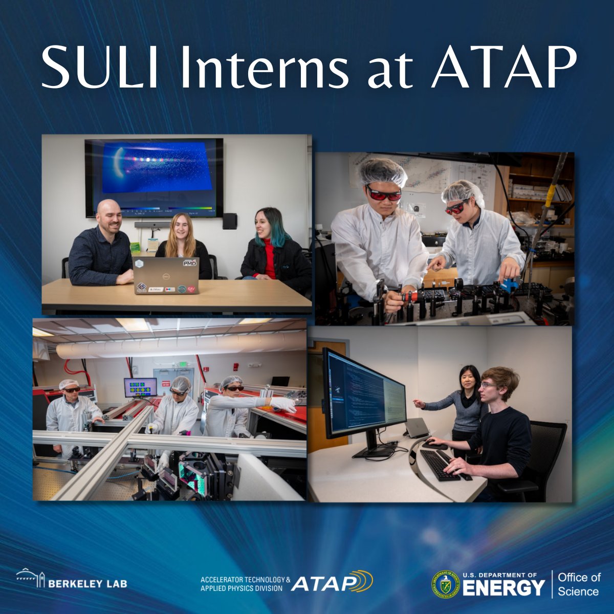 Join us in welcoming the latest @doescience Science Undergraduate Laboratory Internships (SULI) students who are benefitting from our world-renowned experts and state-of-the-art facilities on their path to a career in #STEM. @BerkeleyLab @ENERGY atap.lbl.gov/science-underg…