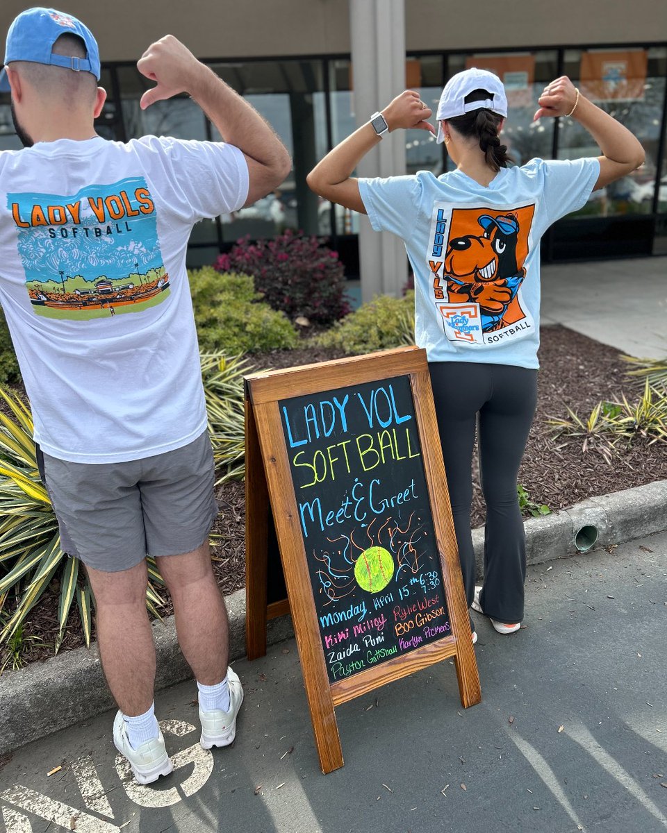 Today's the day! 🥎 We'll see you at Orange Mountain Designs at 6:30 pm for our Lady Vol Softball Meet & Greet! …ngemountaindesigns.ahcampusstores.com